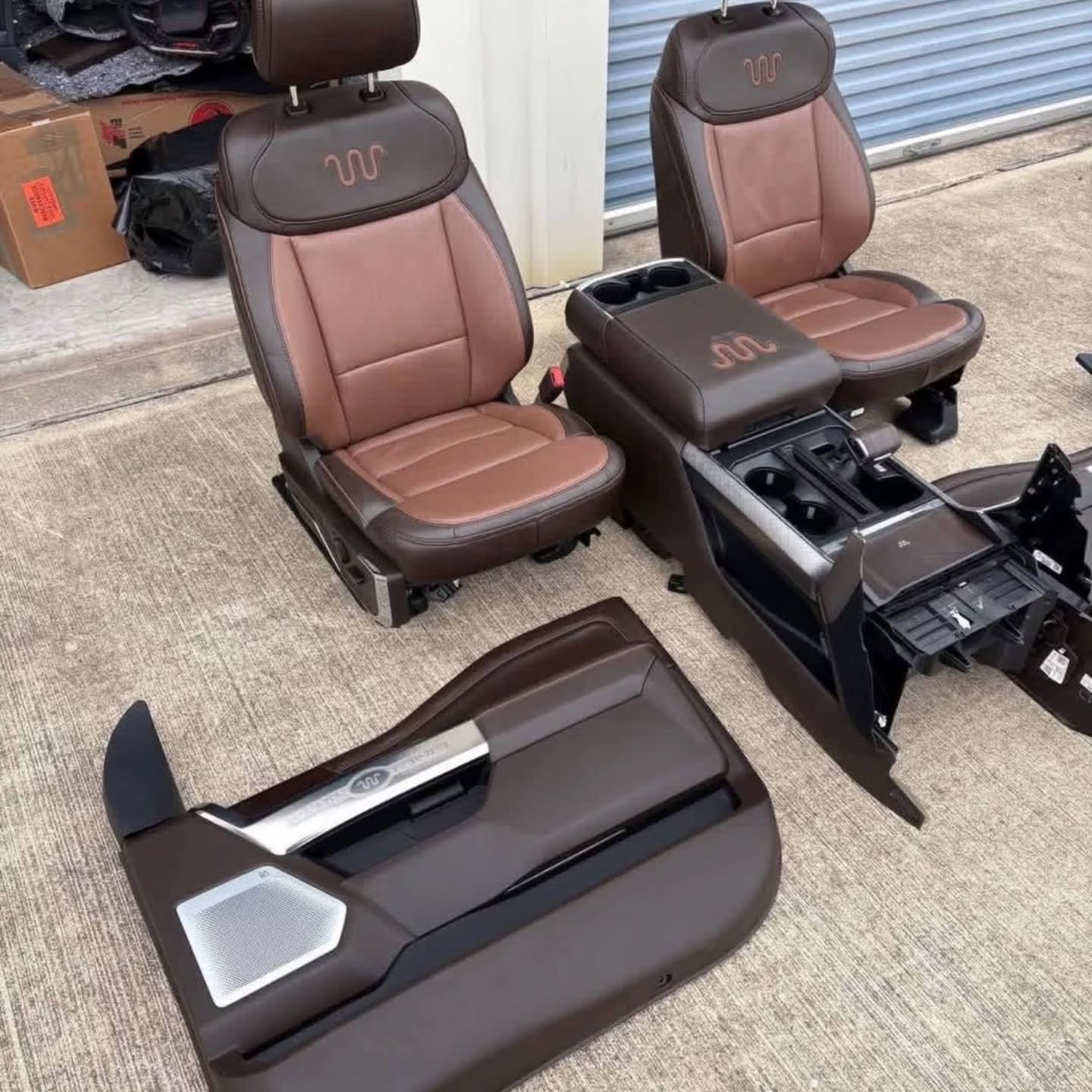 2021-2026 Ford F-150 King Ranch Complete Interior Swap – OEM Leather Seats Dashboard Door Panels & Console image 3