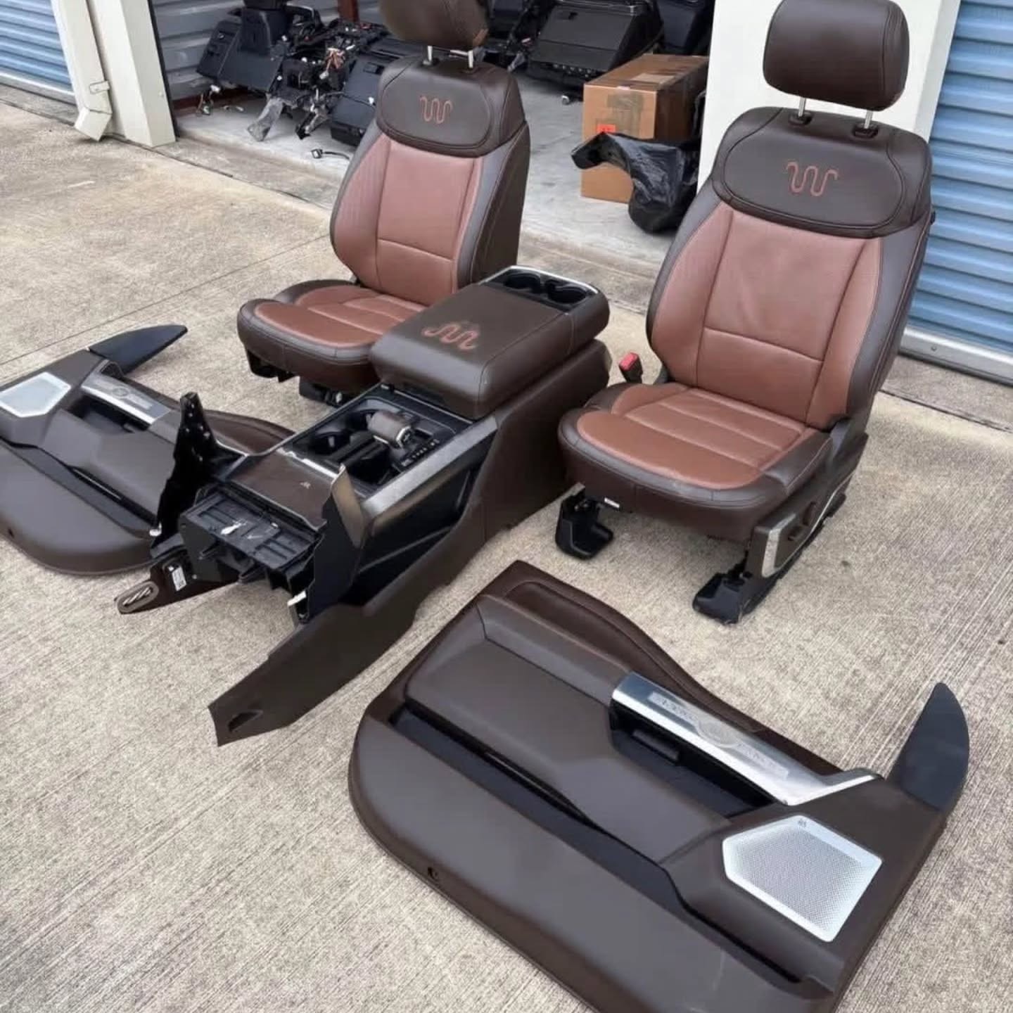 2021-2026 Ford F-150 King Ranch Complete Interior Swap – OEM Leather Seats Dashboard Door Panels & Console image 2
