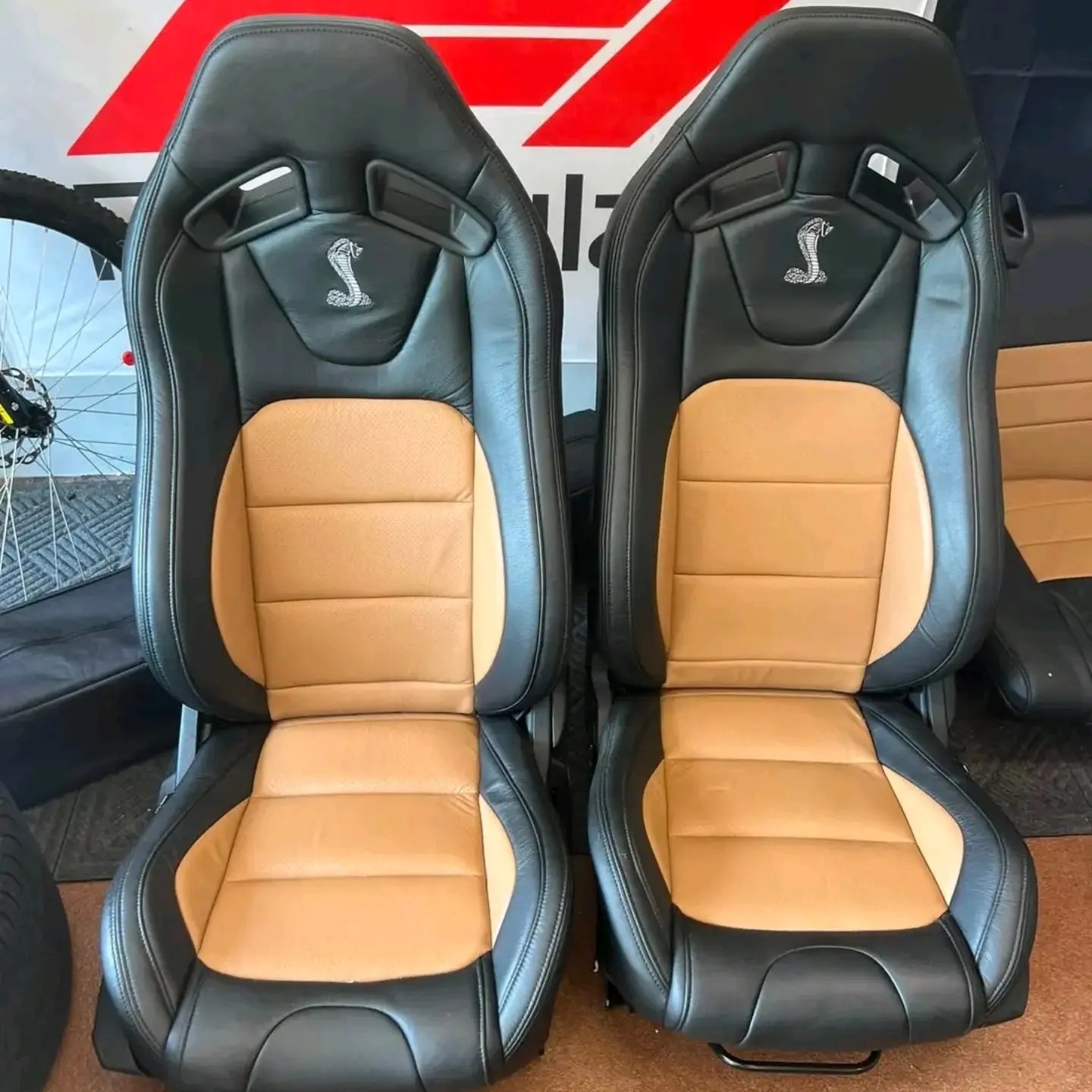 1994-1998 Ford Mustang SN95 Recaro Leather Racing Seats – 1995 Cobra Front Seat Set