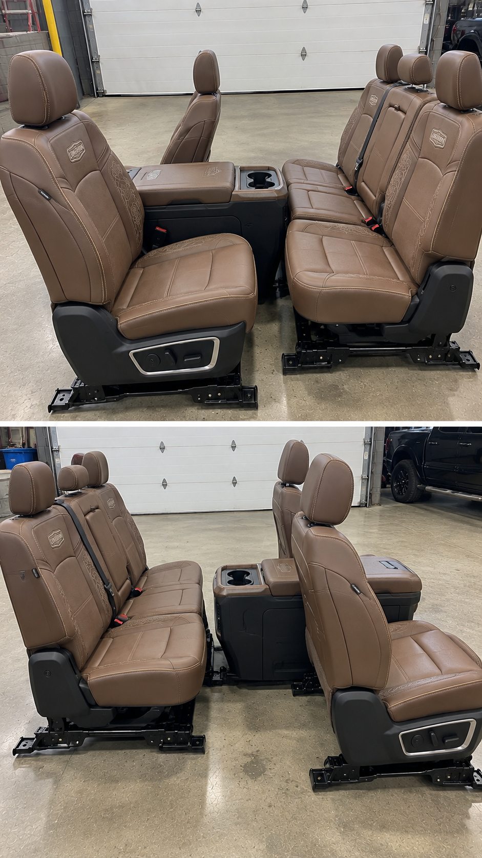 2024 Ram 2500 3500 Limited Longhorn Mega Cab OEM Brown Leather Seats – Complete Interior Set image 4