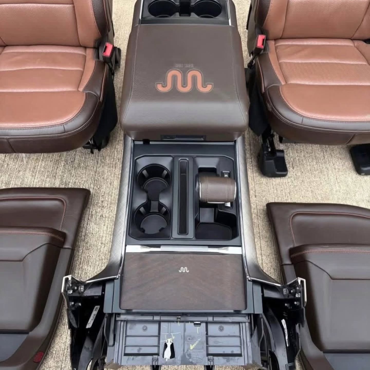 2021-2026 Ford F-150 King Ranch Complete Interior Swap – OEM Leather Seats Dashboard Door Panels & Console image 4